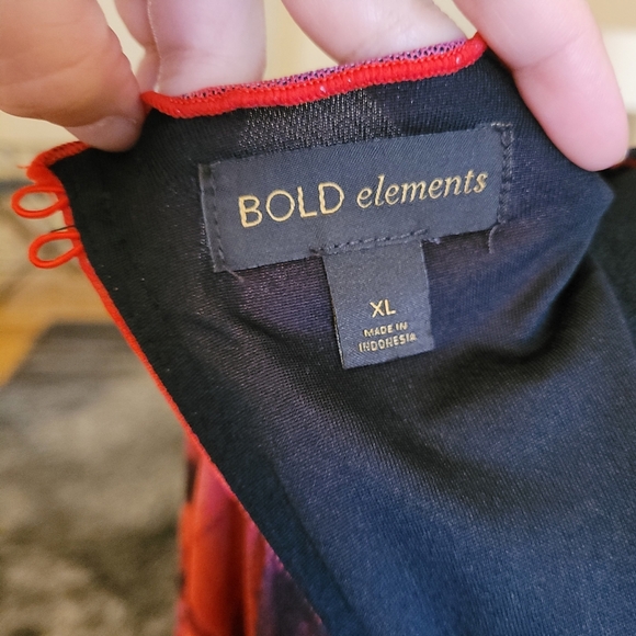 NWOT Bold Elements Pink Watercolor Ruched Long-Sleeve Dress Size XL - Picture 13 of 13